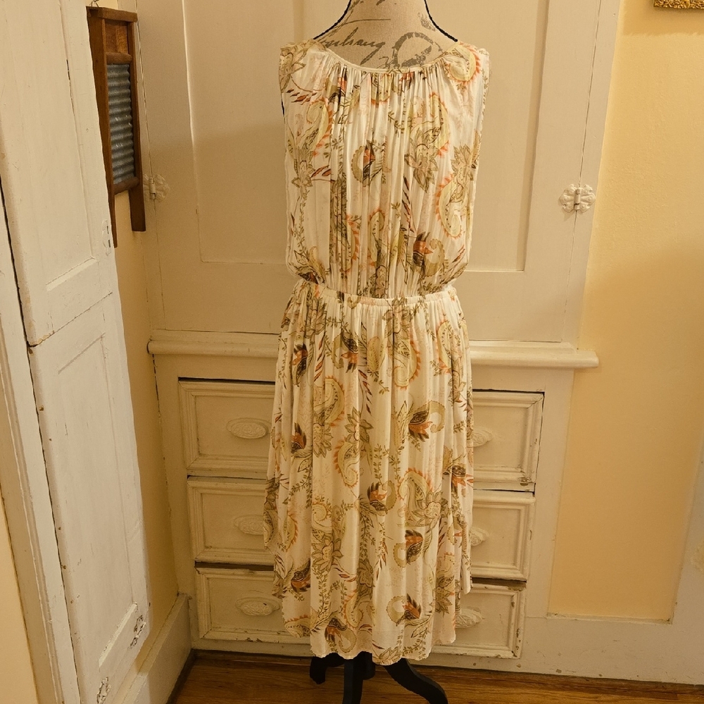 J Jill layered print knit dress Sz MP